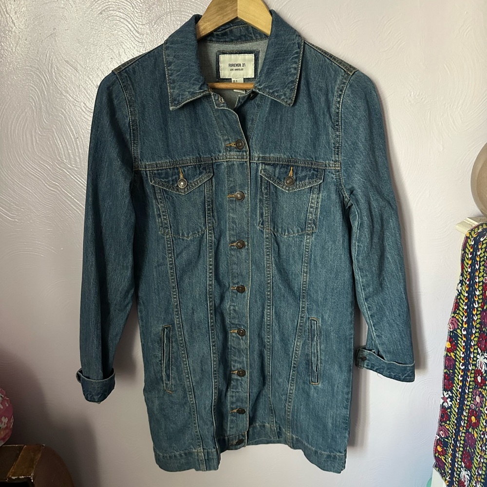 Forever 21 Long Jean jacket